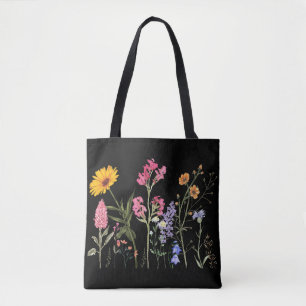 Wilde Blume, Vintage botanische Pastelle Tasche