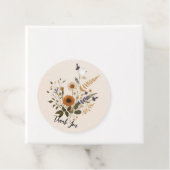 Wilde Blume Vintager Blumenstrauß Bohemisch Hochze Geschenkanhänger (Beispiel)