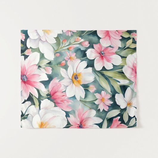 Wilde Blume Wandteppich (Vorderseite (Horizontal))