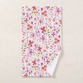 Wilde Blume Wasserfarbe Badhandtuch Set (Handtuch)