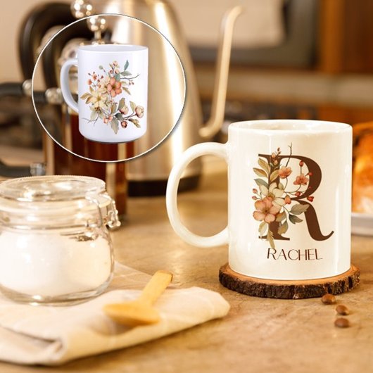 Wilde Blume Wasserfarbe erste R Kaffeetasse