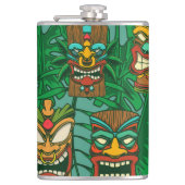 Wilde Blume Wasserfarbe: farblos nahtlos Flachmann (Vorderseite)