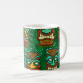 Wilde Blume Wasserfarbe: farblos nahtlos Kaffeetasse (VorderseiteRechts)