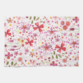 Wilde Blume Wasserfarbe Geschirrtuch (Horizontal)