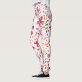 Wilde Blume Wasserfarbe Leggings (Links)