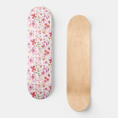 Wilde Blume Wasserfarbe Skateboard (Vorderseite)