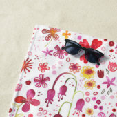 Wilde Blume Wasserfarbe Strandtuch (Beispiel)