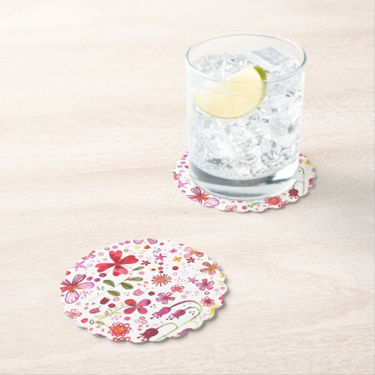 Wilde Blume Wasserfarbe Untersetzer (Vor Ort)