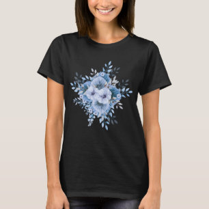 Wilde Blume Wasserfarbener T - Shirt