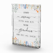 Wilde Blume Weißholz Niedlich Keepake für Oma Fotoblock (Rechts)