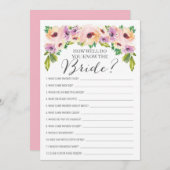 Wilde Blume, wie gut Sie das Bride-Spiel kennen (Vorne/Hinten)