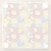 Wilde Blume: Wiederholte, florenlose Naht Glasuntersetzer (Rückseite)