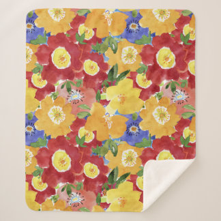Wilde Blume: Wiederholte, florenlose Naht Sherpadecke