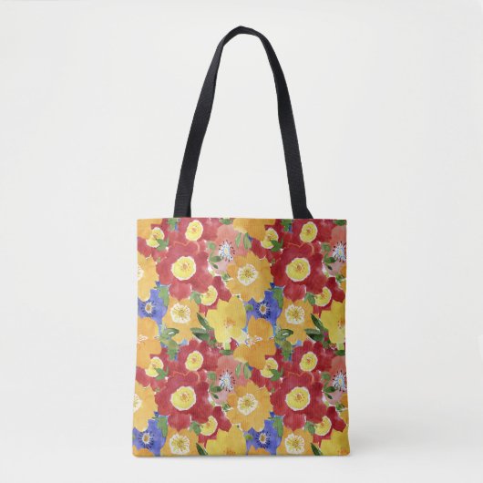 Wilde Blume: Wiederholte, florenlose Naht Tasche (Vorderseite)