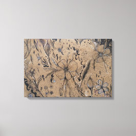 Wilde Blume zeichnend Leinwanddruck