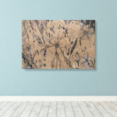 Wilde Blume zeichnend Leinwanddruck (Insitu (Holzboden))
