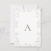 Wilde Blume zeichnend niedliche Blüte 21. Geburtst Einladung (Rückseite)