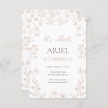 Wilde Blume zeichnend niedliche Blüte 21. Geburtst