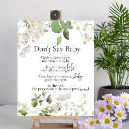 Wilde Blume zum Thema "Shhh Don't Say Baby Game" Poster