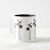 Wilde Blume Zweifarbige Tasse (Vorderseite Links)
