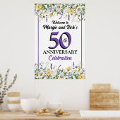 Wilde Blumen 50 Jahre alt Poster (Küche)