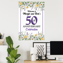 Wilde Blumen 50 Jahre alt Poster