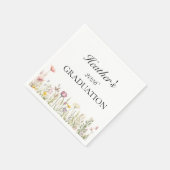Wilde-Blumen-Abschlussgästebuch mit Foto Serviette (Ecke)