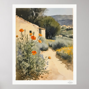 Wilde Blumen am Landweg Poster