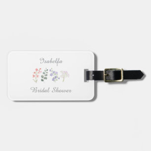 Wilde Blumen Aquarell Boho Brautparty Gepäckanhänger