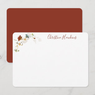 Wilde Blumen Aquarell Hübsche Blumen Personalisier Mitteilungskarte
