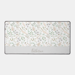 Wilde Blumen Boho Custom Namen Schreibtischunterlage