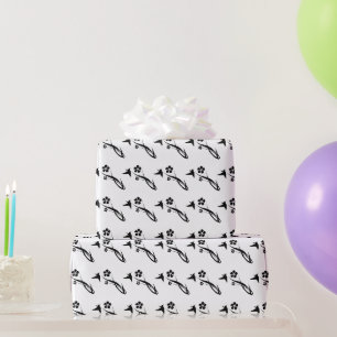Wilde Blumen Botanisch Klassisch Einfache Kolibri Geschenkpapier