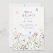 Wilde Blumen Braut Hochzeitsdusche Einladung (Vorderseite)