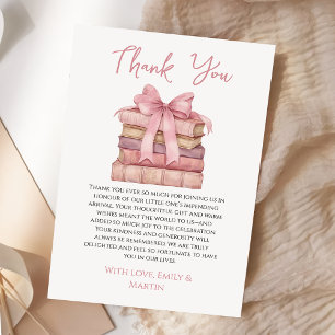 Wilde-Blumen-Buch-Thema-Baby-Shower-Dankeskarten Dankeskarte