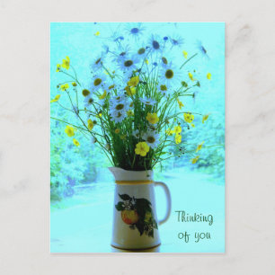 Wilde Blumen, die an Dich denken Postkarte