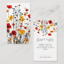 Wilde Blumen Elegante Babyparty-Windel-Raffel