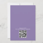 Wilde Blumen Elegante moderne Budget-QR-Code-Hochz Einladung (Rückseite)