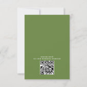 Wilde Blumen Elegante Moderne Budget QR-Code-Hochz Einladung (Rückseite)