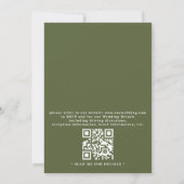 Wilde Blumen Elegante Moderne Chic QR-Code-Hochzei Einladung (Rückseite)