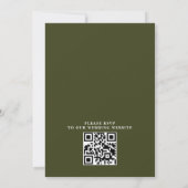 Wilde Blumen Elegante moderne preiswerte QR-Code-H Einladung (Rückseite)