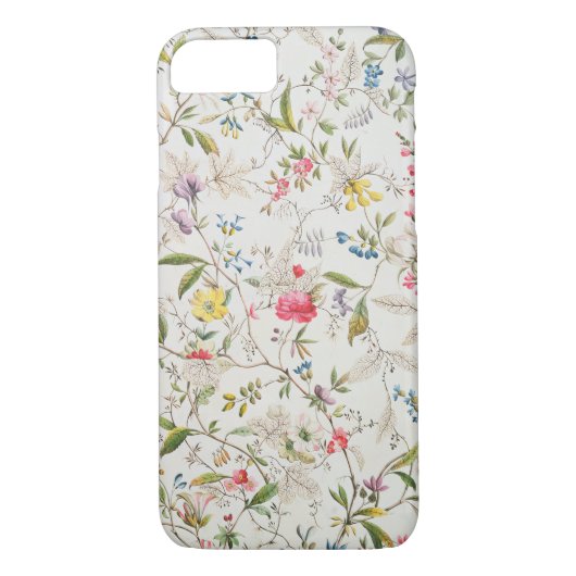 Wilde Blumen entwerfen für silk Material, c.1790 Case-Mate iPhone Hülle (Rückseite)