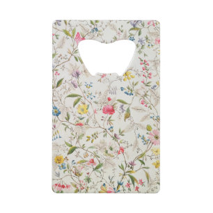 Wilde Blumen entwerfen für silk Material, c.1790 Geldkarten Flaschenöffner