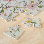 Wilde Blumen entwerfen für silk Material, c.1790 Puzzle (Seite)