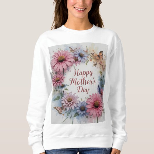 Wilde Blumen erhellen den Muttertag Sweatshirt (Vorderseite)