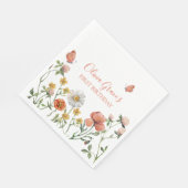 Wilde-Blumen-erstes-Geburtstagsfeier Serviette (Ecke)