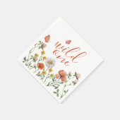 Wilde-Blumen-erstes-Geburtstagsfeier Serviette (Ecke)