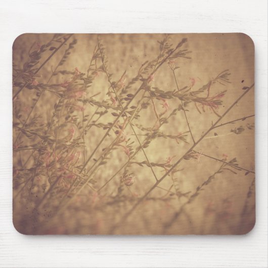 Wilde Blumen Faux Vintage Mousepad (Vorne)