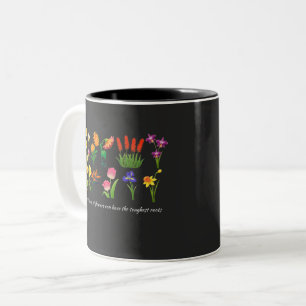 Wilde Blumen Florale Frauen und Mädchen Zweifarbige Tasse