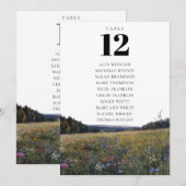 Wilde Blumen Florale Tischnummer Sitzordnung (Vorne/Hinten)