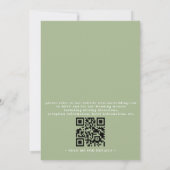 Wilde Blumen Frühling Elegant Moderne QR-Code-Hoch Einladung (Rückseite)